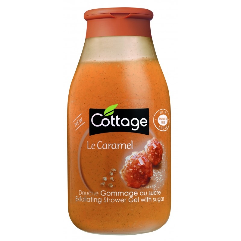 Cottage Exfoliating Shower Gel with sugar CARAMEL 250ml, Kooriv